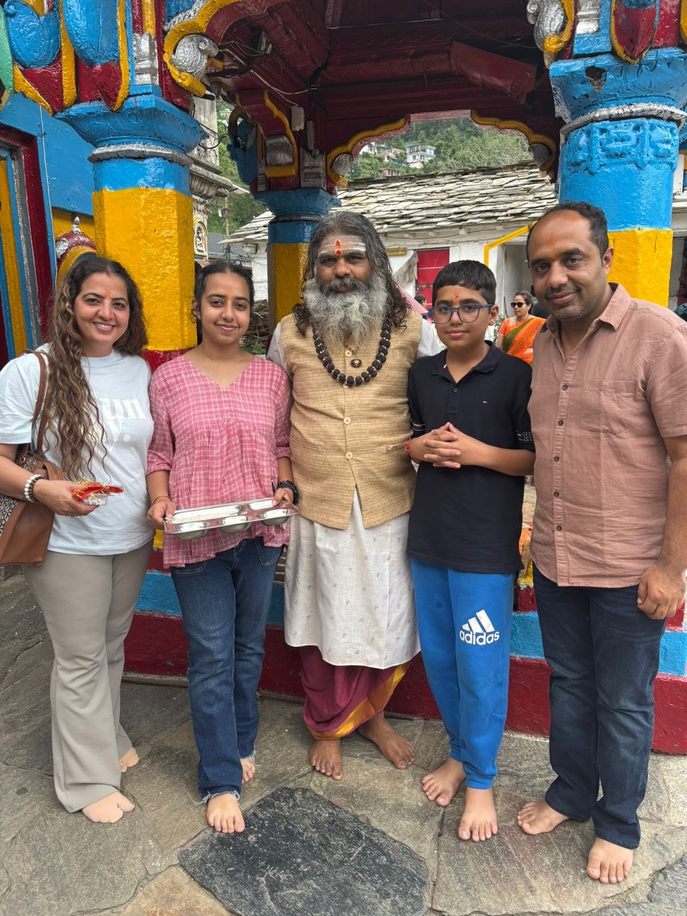 Satsang with the temple priests